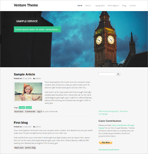 elegant responsive drupal website theme