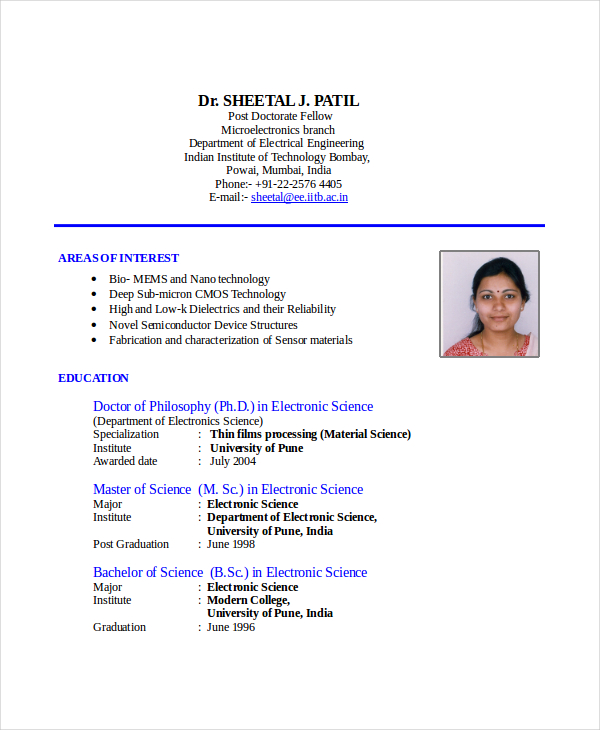 Cv Format In Indian Style - Resume Maker