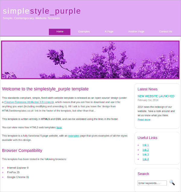 free stylish html5 theme