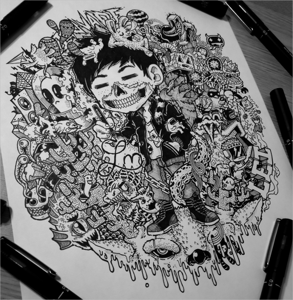 awesome doodle drawings