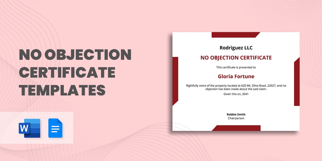 no objection certificate templates – pdf doc