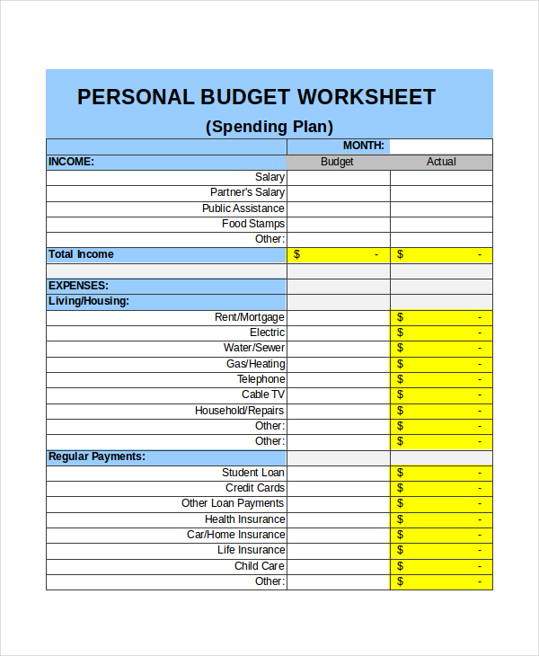Monthly Budget Templates 18 Free Doc Xlsx PDF Samples Formats 