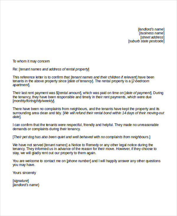 6+ Credit Reference Letter Templates - Free Sample, Example, Format