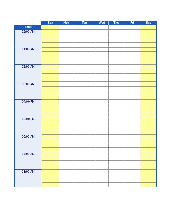 free daily planner template