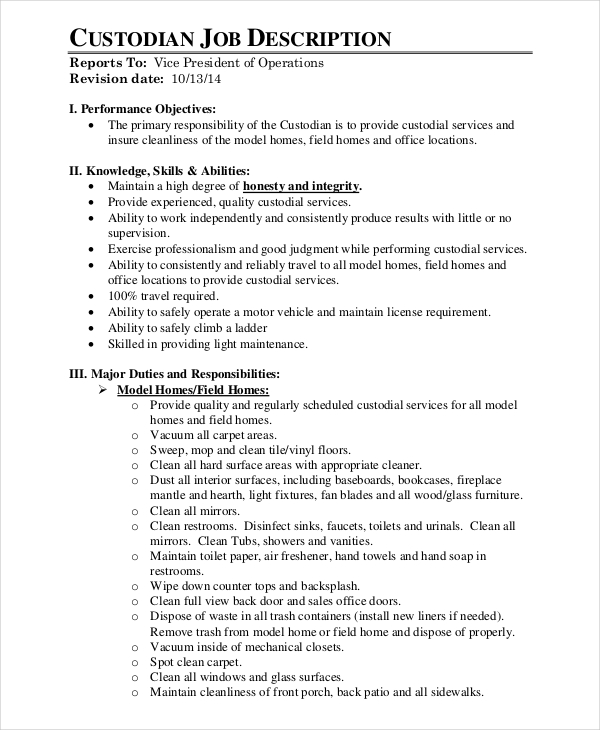 15+ Job Description Templates Free Sample, Example, Format