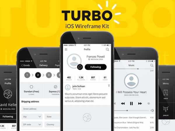 turbo ios wireframe kit