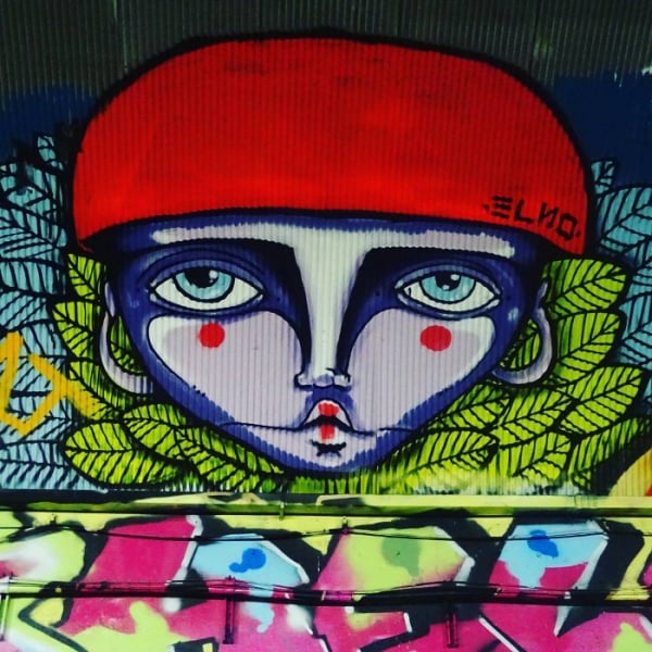 stranger face graffiti art