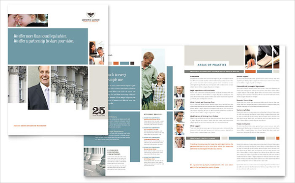 family law attorneys brochure template