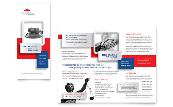 justice legal services brochure template