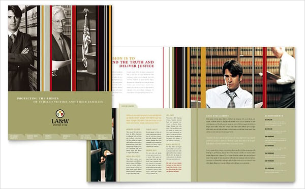 lawyer law firm brochure template