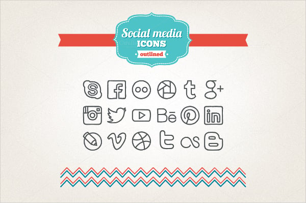 outlined-social-media-icons
