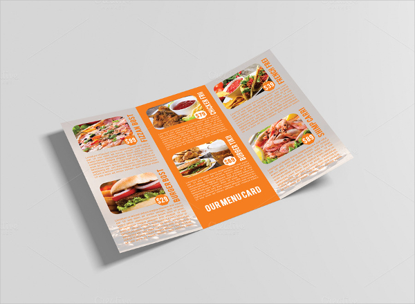 restaurant food brochure
