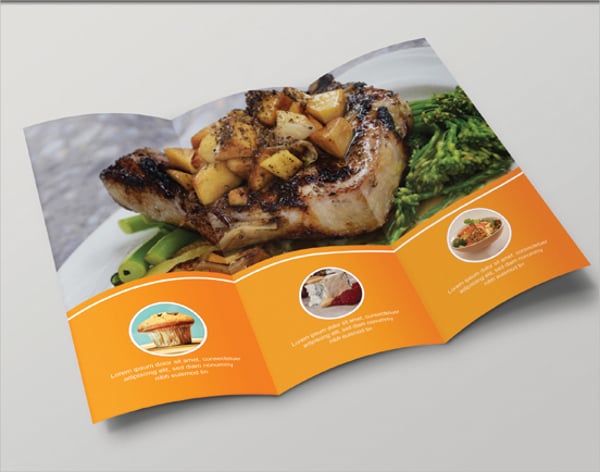 fast food trifold brochure