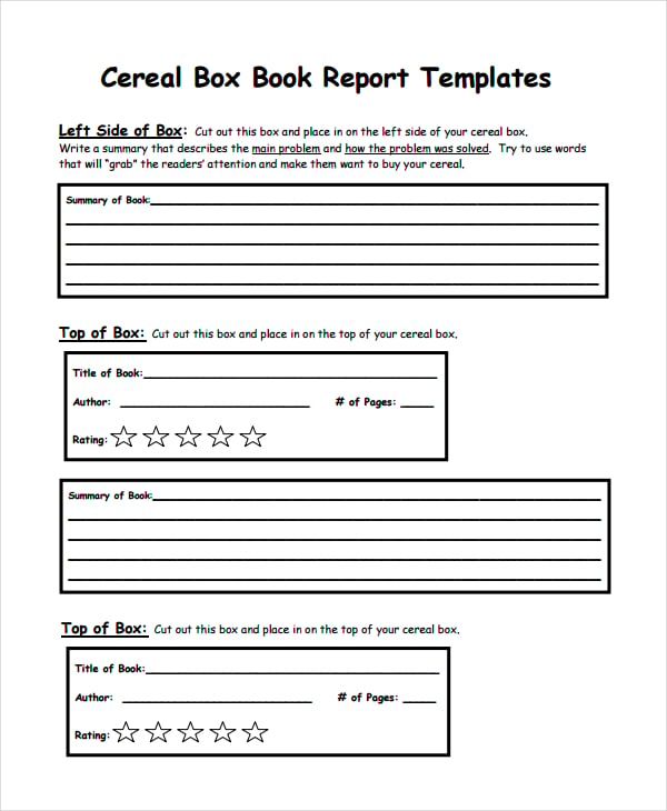 cereal-box-book-report-template