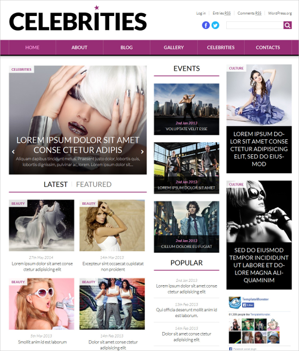 fashion celebrities news portal wordpress theme