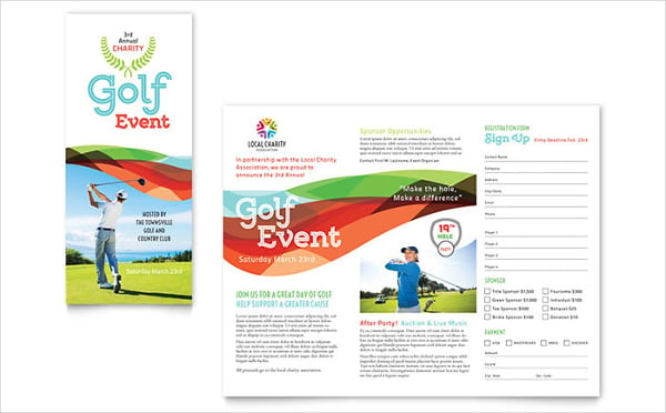 charity golf event brochure template