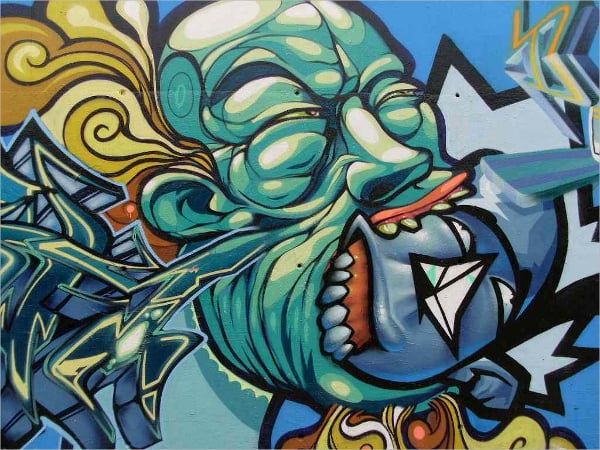 graffiti painting closeup background
