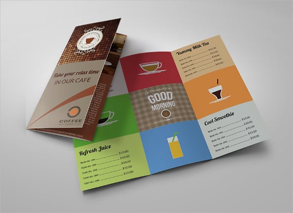 cafe tri fold brochure template1