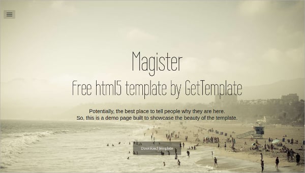 free responsive single page html5 template