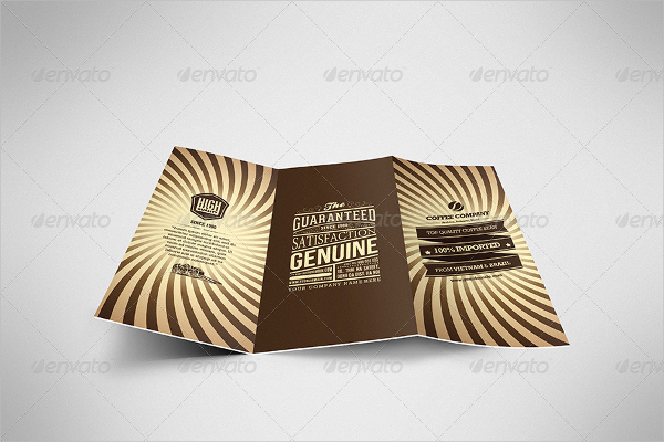 retro coffee brochure tri fold