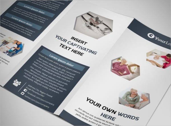 healthcare management tri fold brochure template