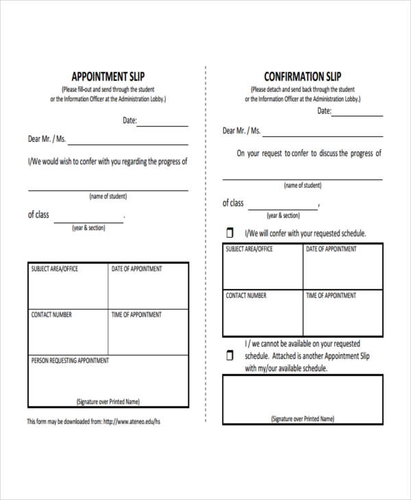 14+ Slip Templates Free Sample, Example, Format