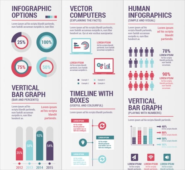 variety of infographics free vector