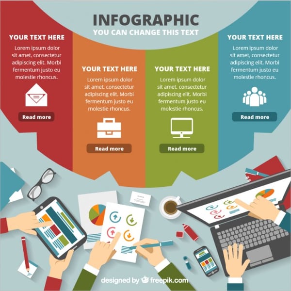 colored business infographic template