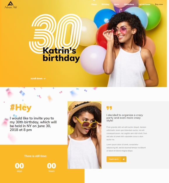 9+ Birthday Website Themes & Templates