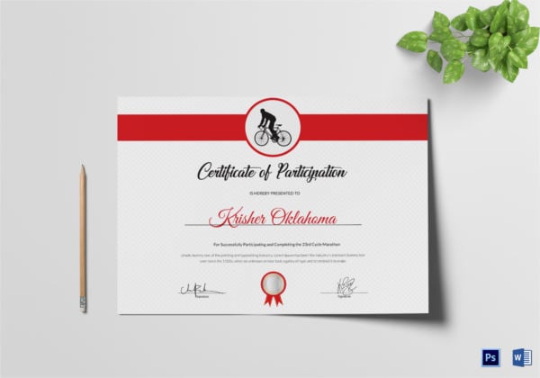 Appreciation for winning Bicycle Race Online Certificate Template -  VistaCreate
