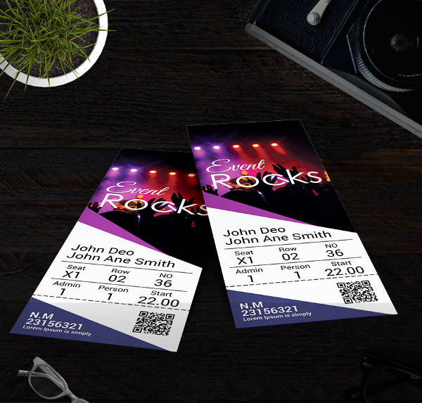event rock party ticket template