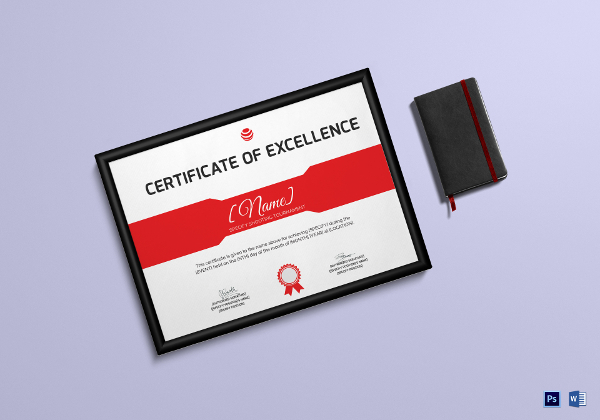 excellence shooting certificate
