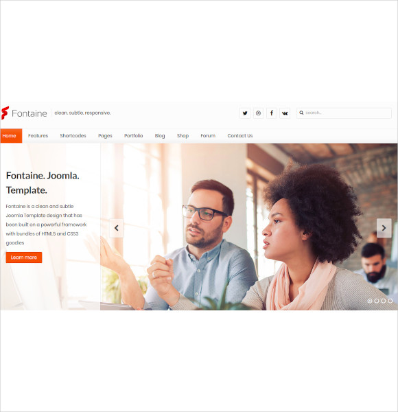 fontaine responsive business joomla template