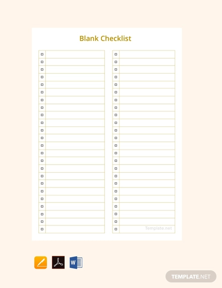 Checklist Template Free from images.template.net