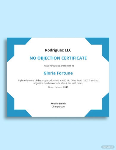 free no objection certificate of landlord template
