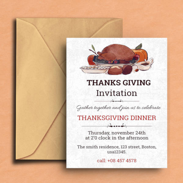 free thanksgiving dinner invitation