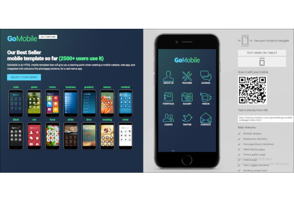 html mobile template