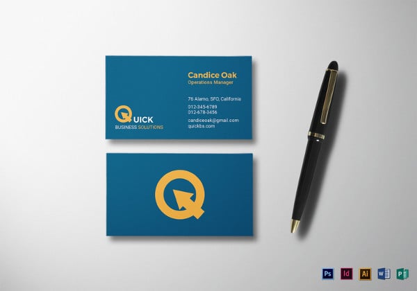 manager business card ilustrator template