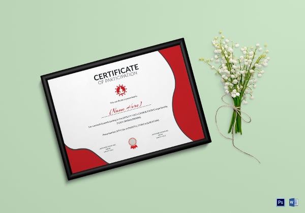participation certificate of yoga