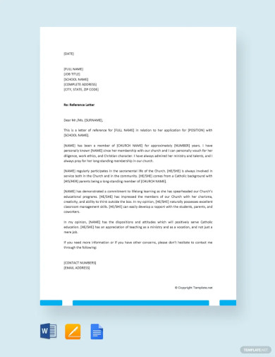 Reference Letter Template - 32+ Word, PDF Document Downloads | Free ...