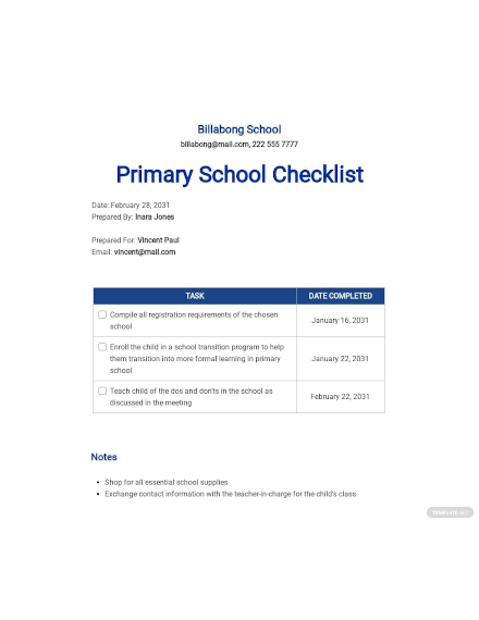 Checklist Template - 28+ Free Word, Excel, PDF Document Downloads
