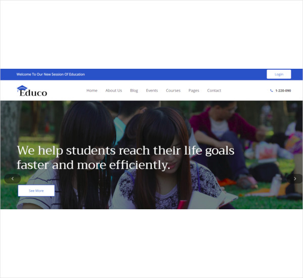 responsive education bootstrap html template