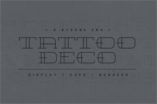 tattoo deco font