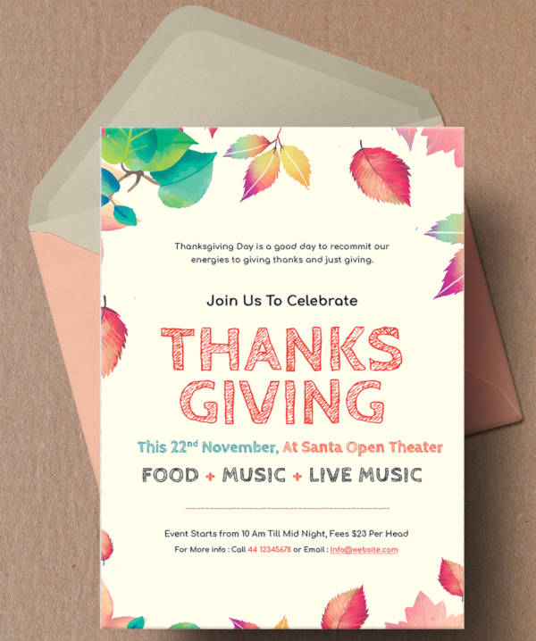 thanksgiving invitation template