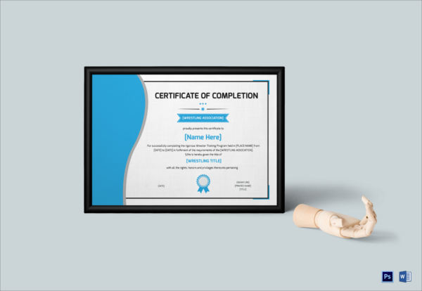 wrestling-completion-certificate