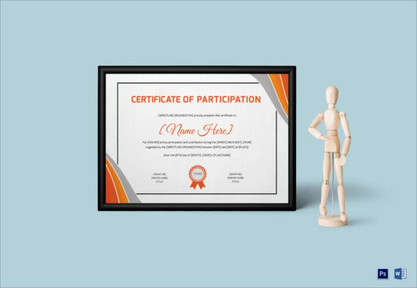 wrestling-participation-certificate