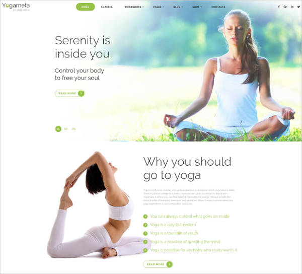 yogameta website template