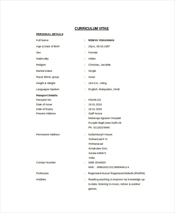 Theater Resume Template - 8+ Word, PDF Documents Download