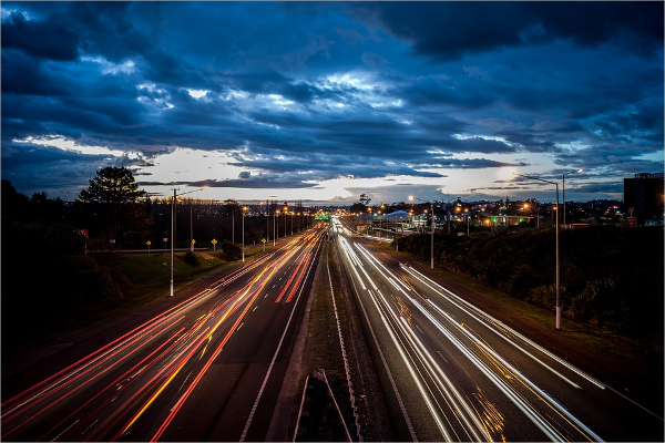 motorway blurred photography