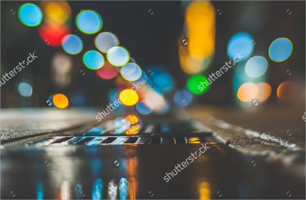 night city street blurred photography